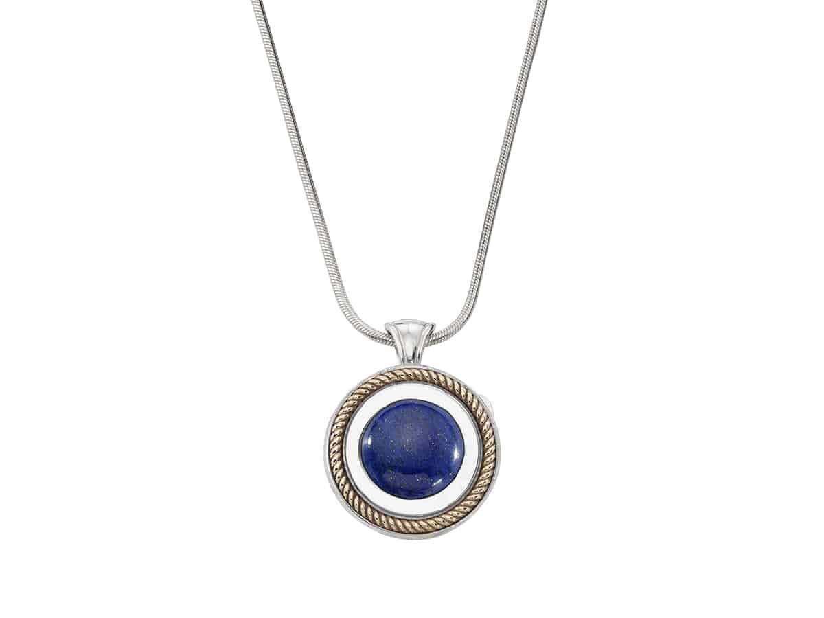 Fire Rope Sphere necklace with Lapis Lazuli